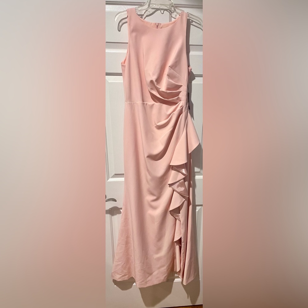 Elegant Blush Ruffled Dress